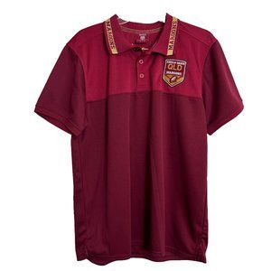Maroons State of Origin Mens Polo Shirt Size Large QLD Rugby Short Sleeve